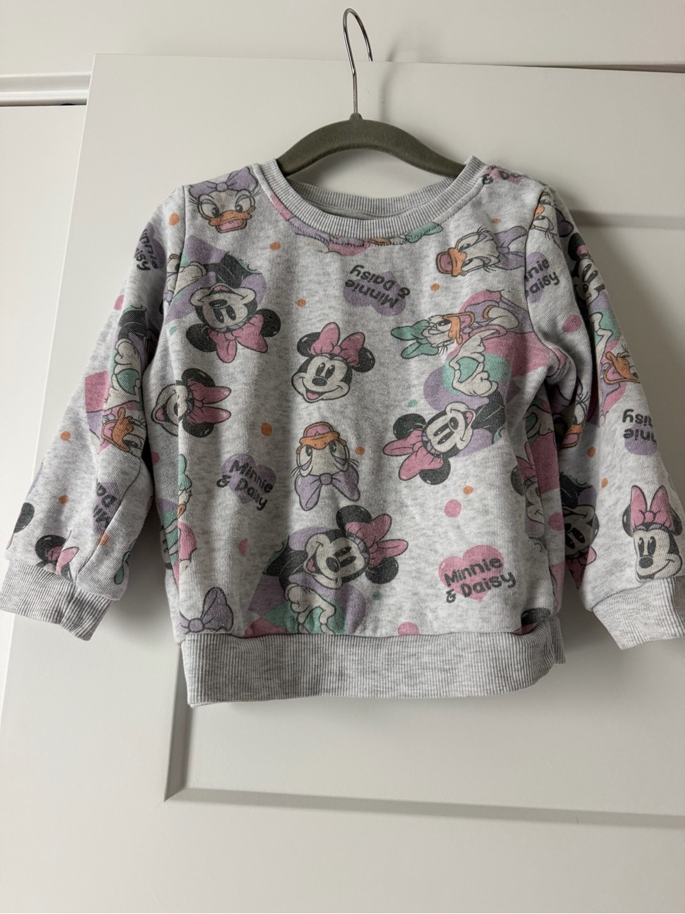Disney Grey Minnie & Daisy Pullover Sweatshirt with Pastel Accents